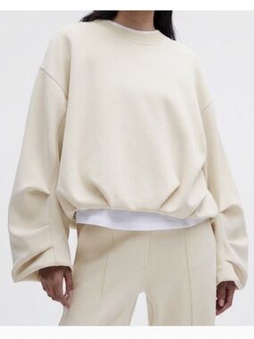 Softstreme Voluminous-Sleeve Pullover Bone Medium